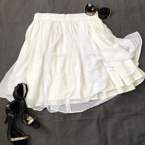 Concrete chiffon mini skirt